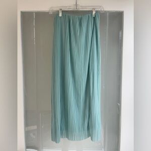 NWT Mango Pleated Midi Skirt Sky Blue XS